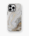 White Gold Marble MagSafe iPhone Tough Case - i15 pro max tough p1