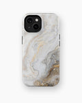 White Gold Marble MagSafe iPhone Tough Case - i15 tough p1