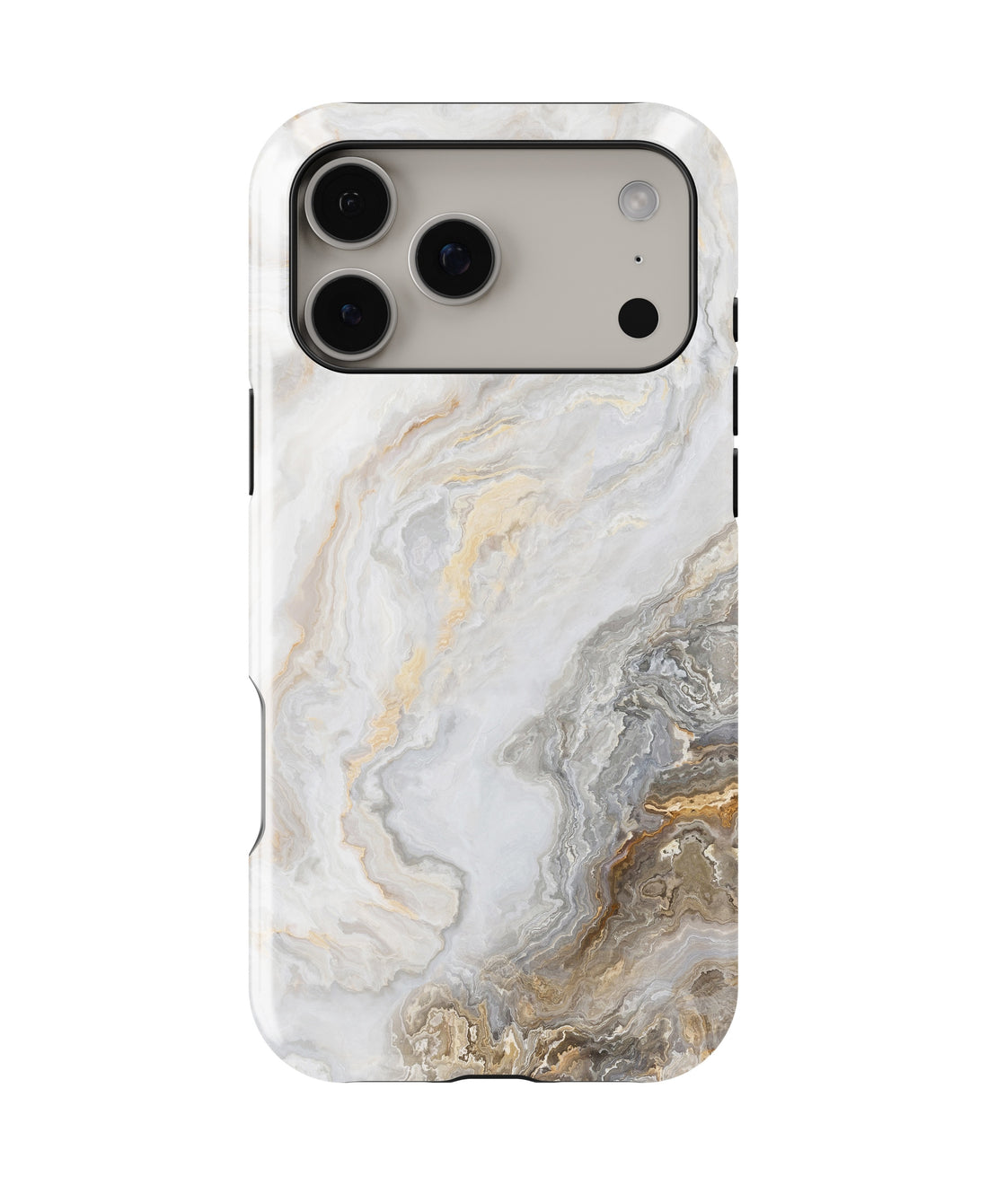White Gold Marble MagSafe iPhone Tough Case - i17PMT p1