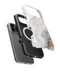 White Gold Marble MagSafe iPhone Tough Case - i17PMT p11