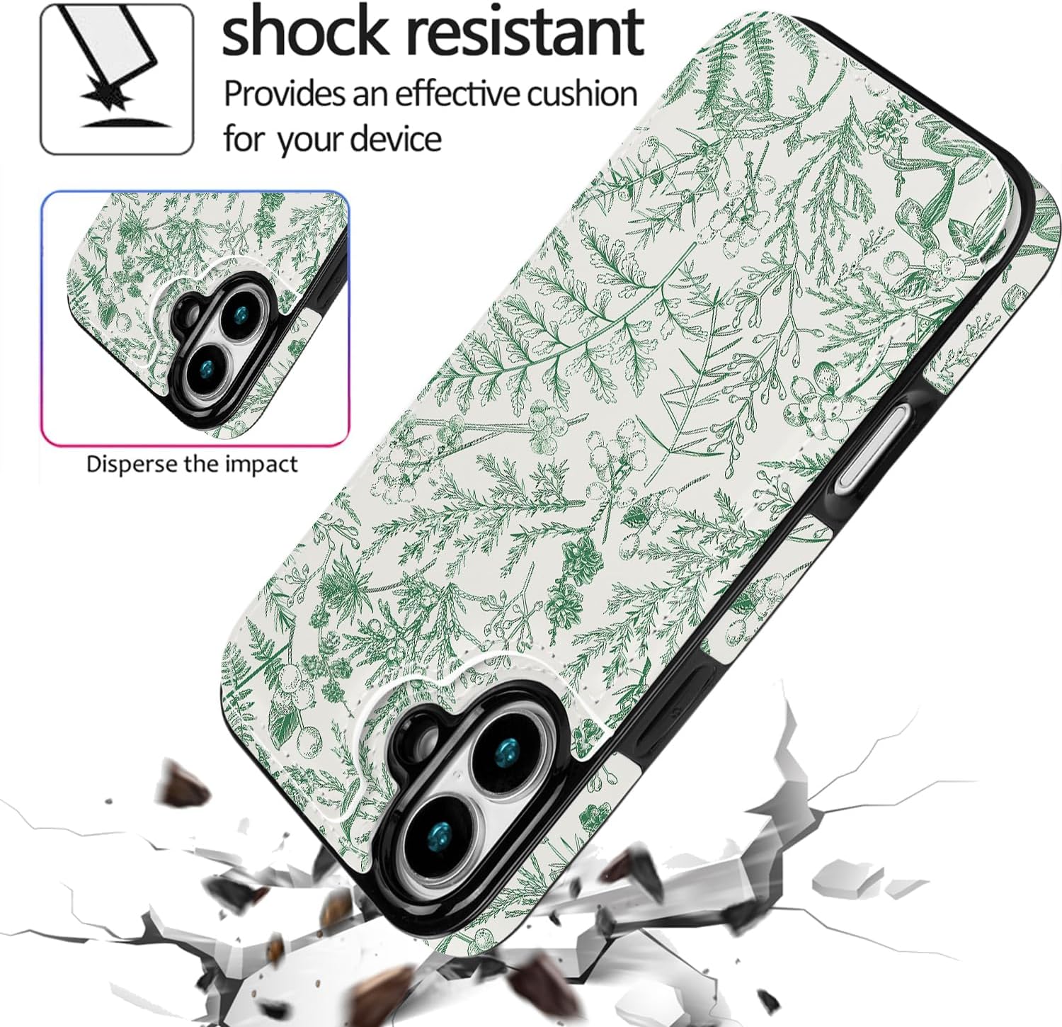Floral Flip Wallet Case for iPhone 17–14 with Card Holder – Kickstand – product image 5