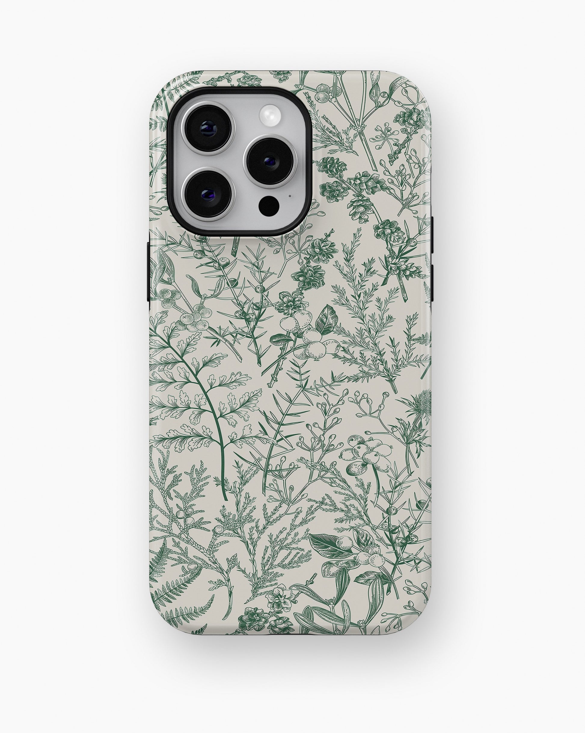 Green Botanical Sketch MagSafe iPhone Tough Case - i15 pro max tough p1
