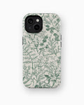 Green Botanical Sketch MagSafe iPhone Tough Case - i15 tough p1
