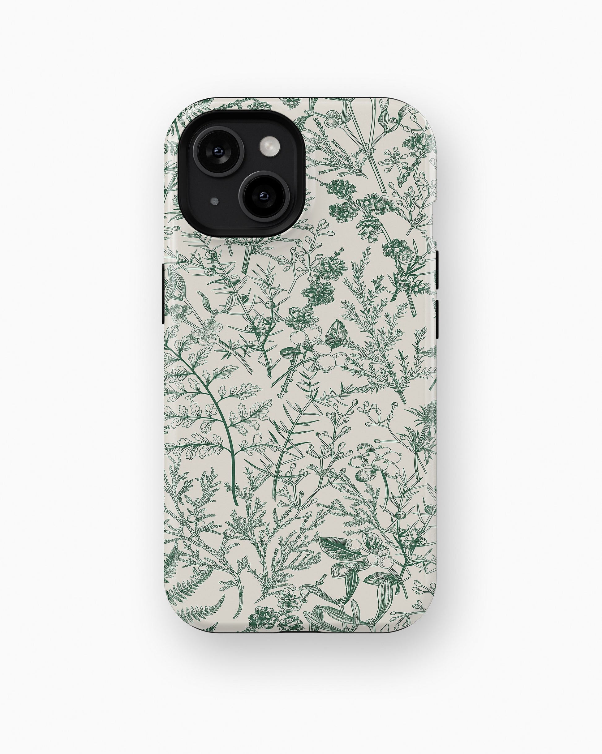 Green Botanical Sketch MagSafe iPhone Tough Case - i15 tough p1