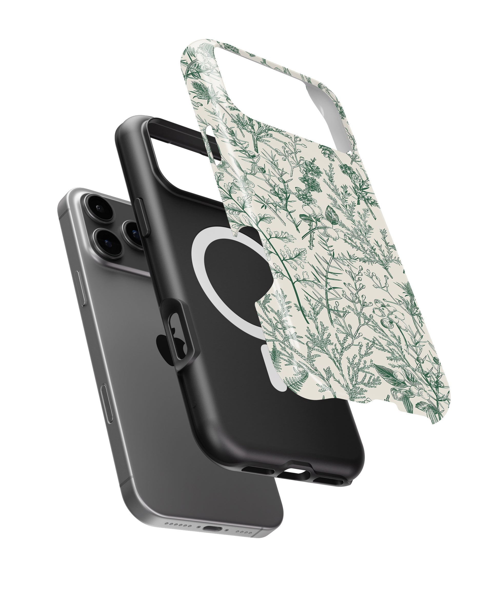 Green Botanical Sketch MagSafe iPhone Tough Case - i17PMT p11