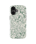 Green Botanical Sketch MagSafe iPhone Tough Case - i17T p1