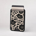 Black Cream Oversized Floral MagSafe card holder showing the patterned front