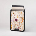 Pressed Wildflower Bouquet MagSafe card holder showing the patterned front