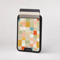 Pastel Quilt Patchwork MagSafe card holder showing the patterned front