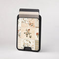 Vintage Botanical Collage MagSafe card holder showing the patterned front