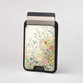 Vintage Wildflower Meadow MagSafe card holder showing the patterned front