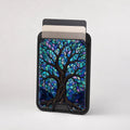 Mystical Tree of Life MagSafe card holder showing the patterned front