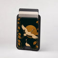 Dark Green Crane MagSafe card holder showing the patterned front