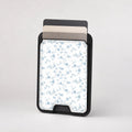 Powder Blue Ditsy Floral MagSafe card holder showing the patterned front