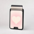 Blush Pink Abstract Gradient MagSafe card holder showing the patterned front