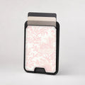 Blush Pink Chinoiserie Floral MagSafe card holder showing the patterned front