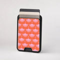 Coral Pink Scallop MagSafe card holder showing the patterned front