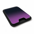 Navy Purple Ombre Gradient MagSafe card holder showing the angled leather surface