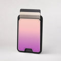 Pink Purple Ombre Gradient MagSafe card holder showing the patterned front
