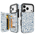 Blue Porcelain Floral Flip Wallet Case for iPhone 17–14 – Card Holder & Kickstand – product image 8