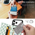 Mint Wavy Checkerboard Flip Wallet Case for iPhone 17–14 – Card Holder & Kickstand – product view 3