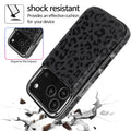 Black Leopard Flip Wallet Case for iPhone 17–14 – Card Holder & Kickstand – product image 10