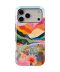 Colorful mountain garden MagSafe tough case for iPhone 17 Pro Max