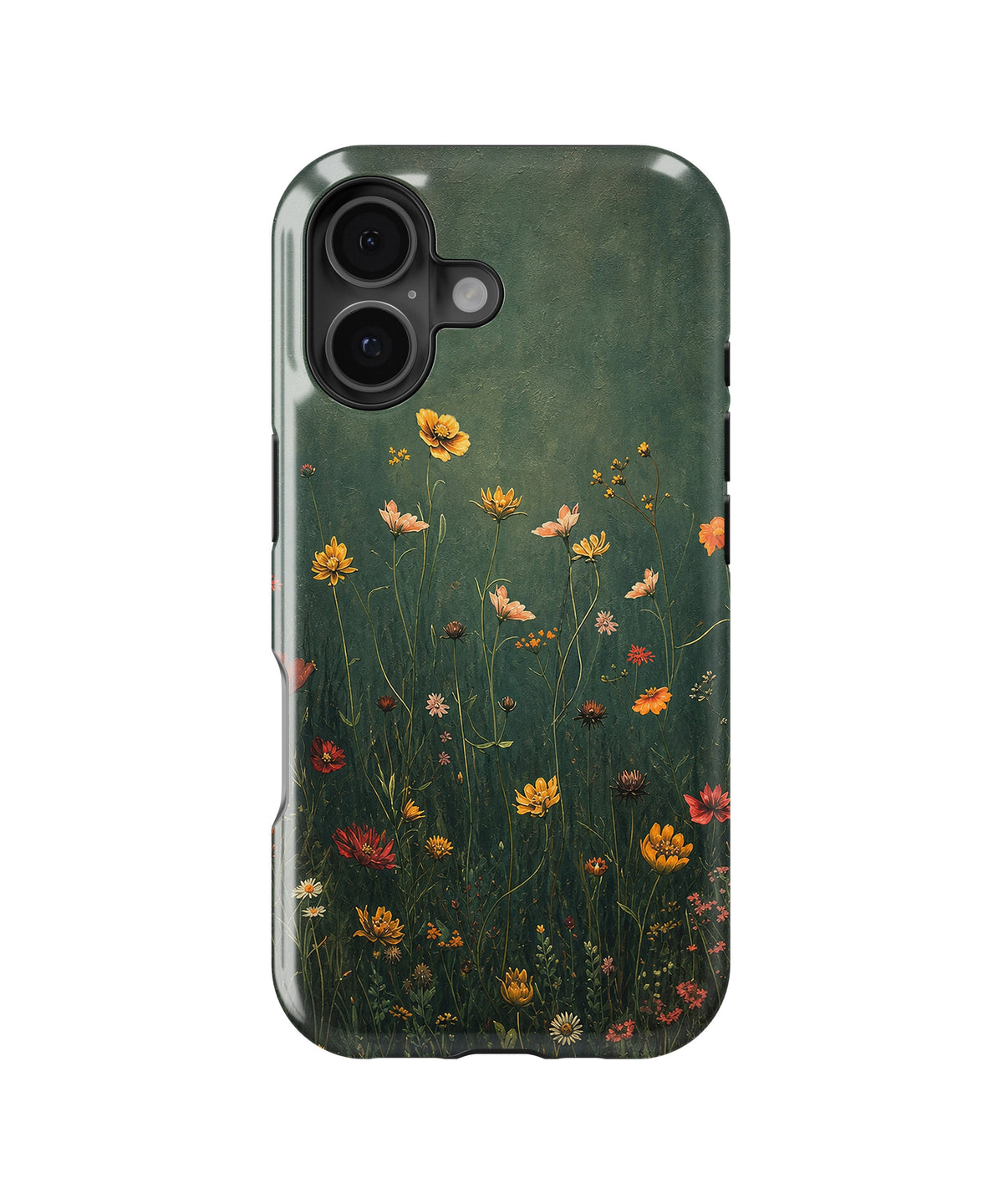 Dark Meadow Wildflower MagSafe iPhone Tough Case product image for iPhone 17, iPhone 16, and iPhone 16 Plus