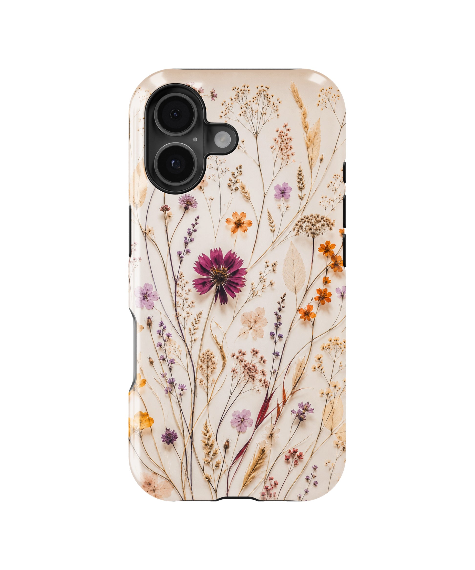 Pressed Wildflower Meadow MagSafe iPhone Tough Case product image for iPhone 17, iPhone 16, and iPhone 16 Plus