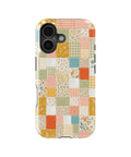 Vintage Patchwork Quilt MagSafe iPhone Tough Case product image for iPhone 17, iPhone 16, and iPhone 16 Plus