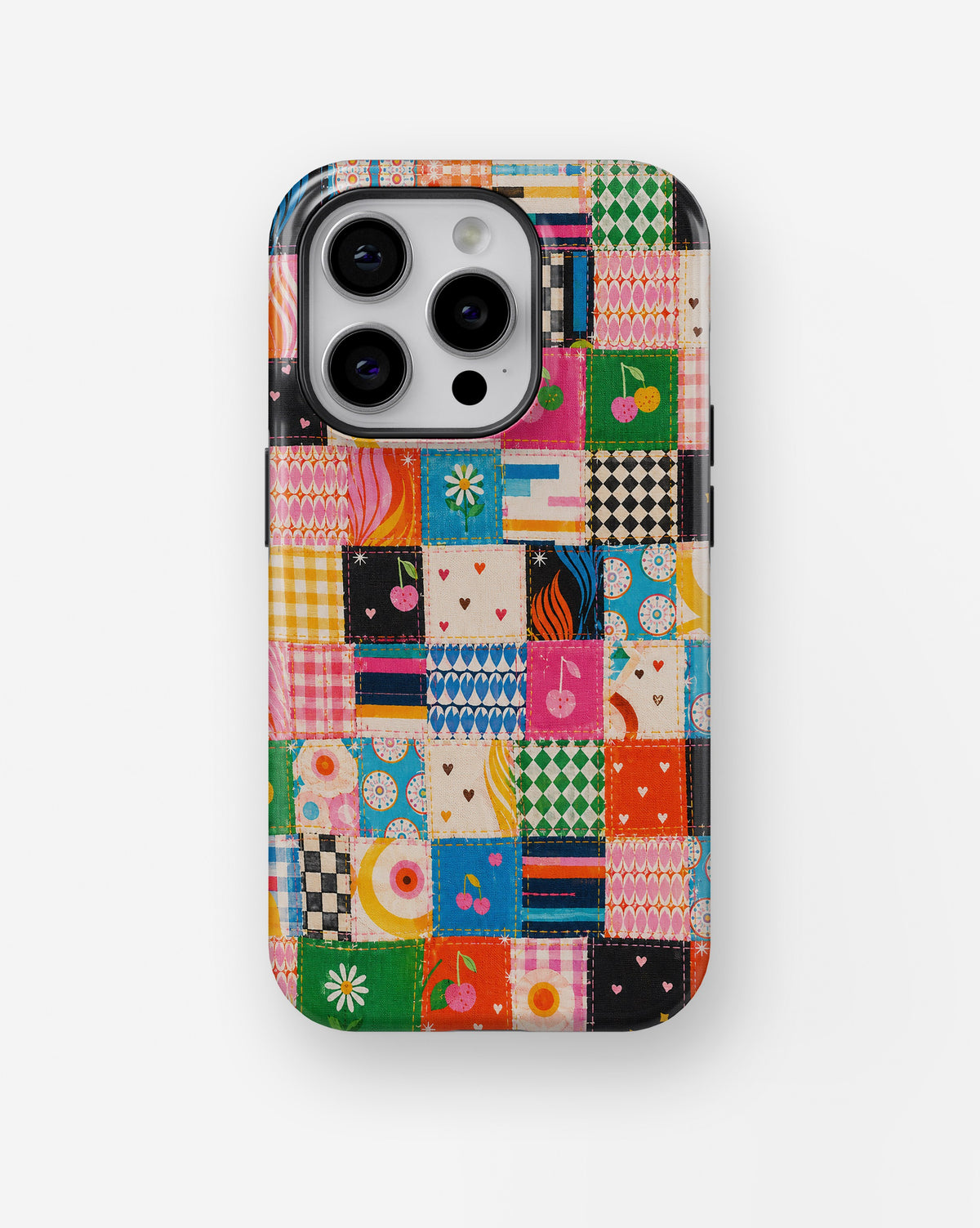 Colorful Patchwork Quilt MagSafe iPhone Tough Case product image for iPhone Pro models