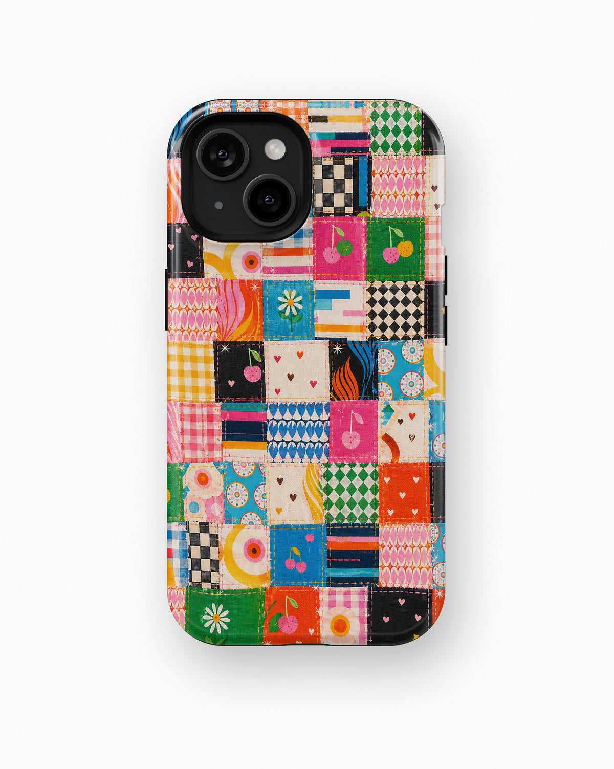 Colorful Patchwork Quilt MagSafe iPhone Tough Case product image for iPhone standard and Plus models