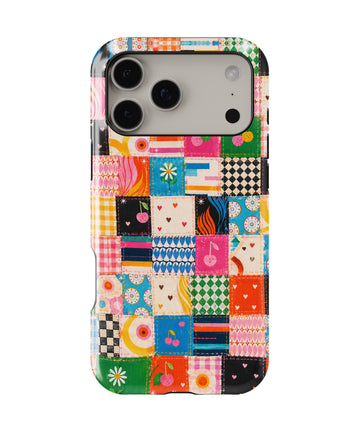 Colorful Patchwork Quilt MagSafe iPhone Tough Case product image for iPhone 17 Pro Max