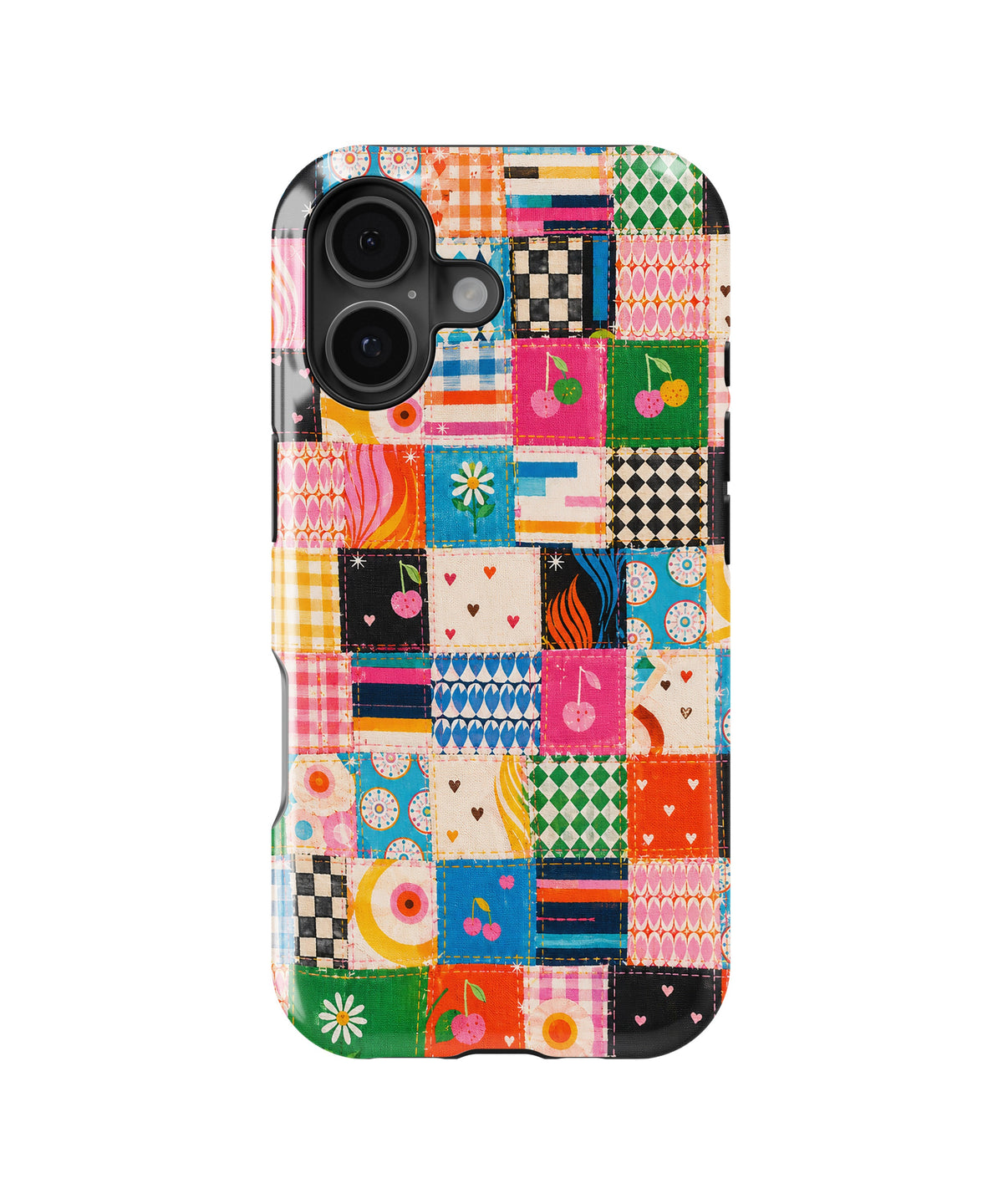 Colorful Patchwork Quilt MagSafe iPhone Tough Case product image for iPhone 17, iPhone 16, and iPhone 16 Plus