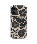 Black Cream Retro Floral MagSafe iPhone Tough Case product image for iPhone 17, iPhone 16, and iPhone 16 Plus