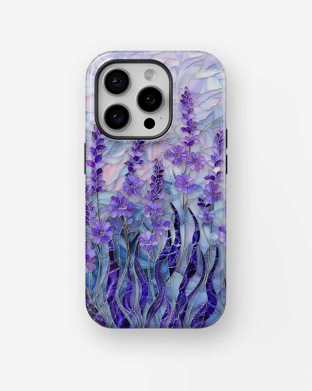 Purple Iris Watercolor MagSafe iPhone Tough Case product image for iPhone Pro models