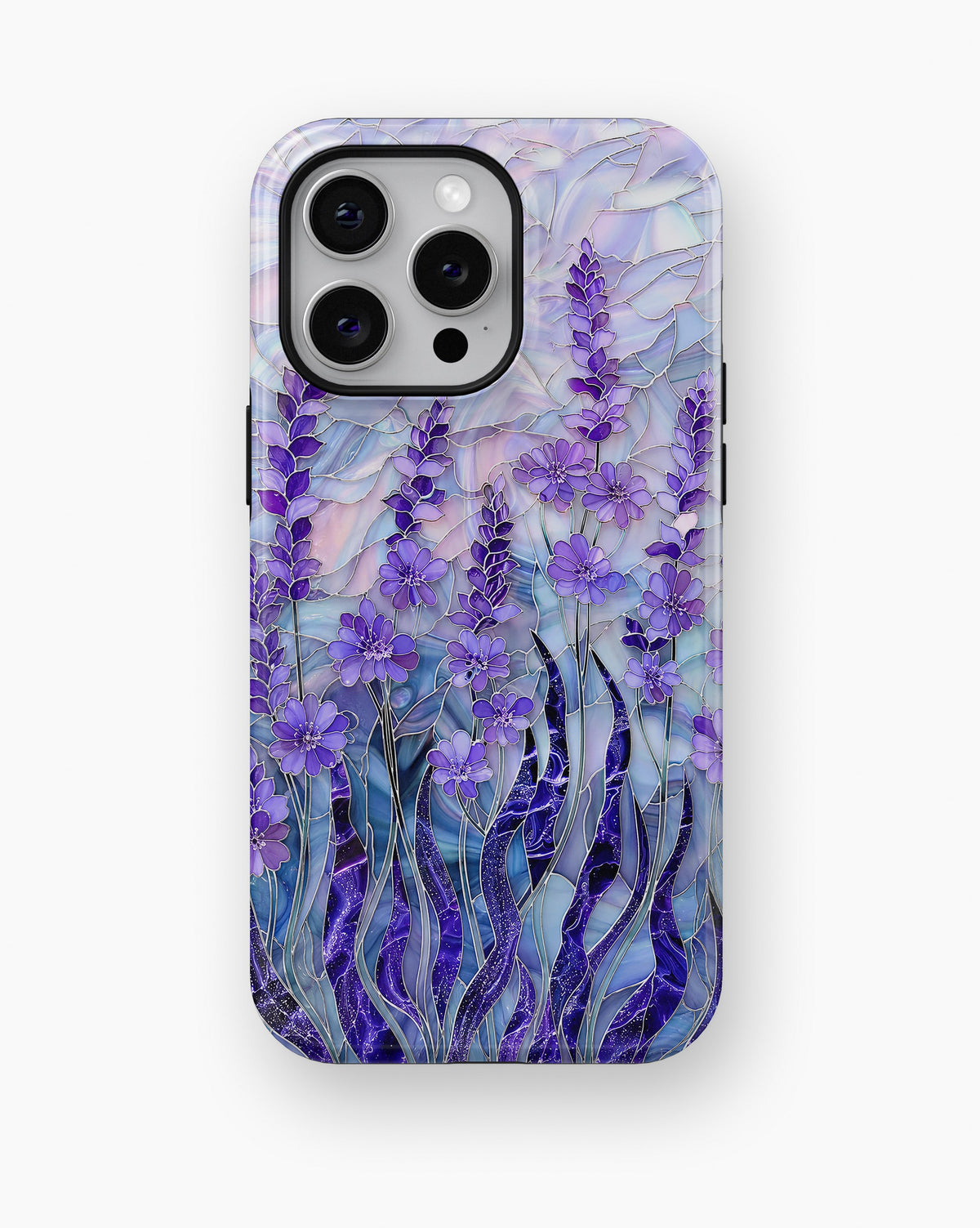 Purple Iris Watercolor MagSafe iPhone Tough Case product image for iPhone Pro Max models