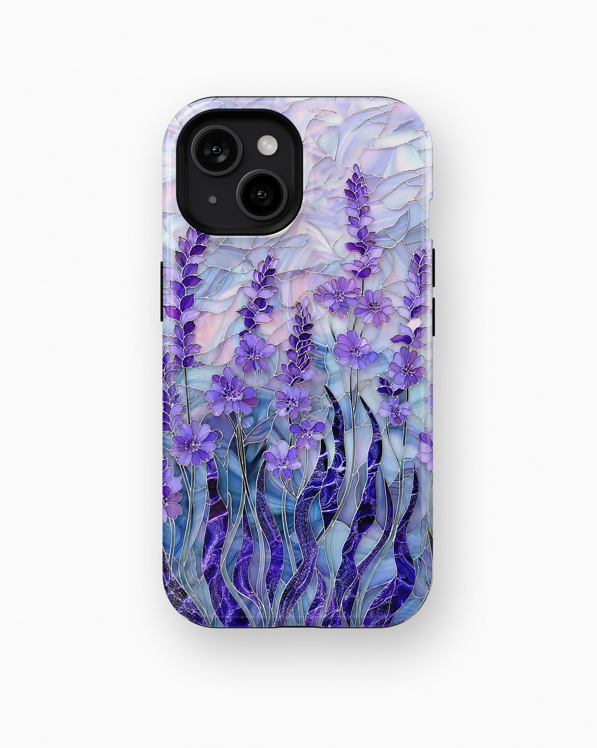 Purple Iris Watercolor MagSafe iPhone Tough Case product image for iPhone standard and Plus models