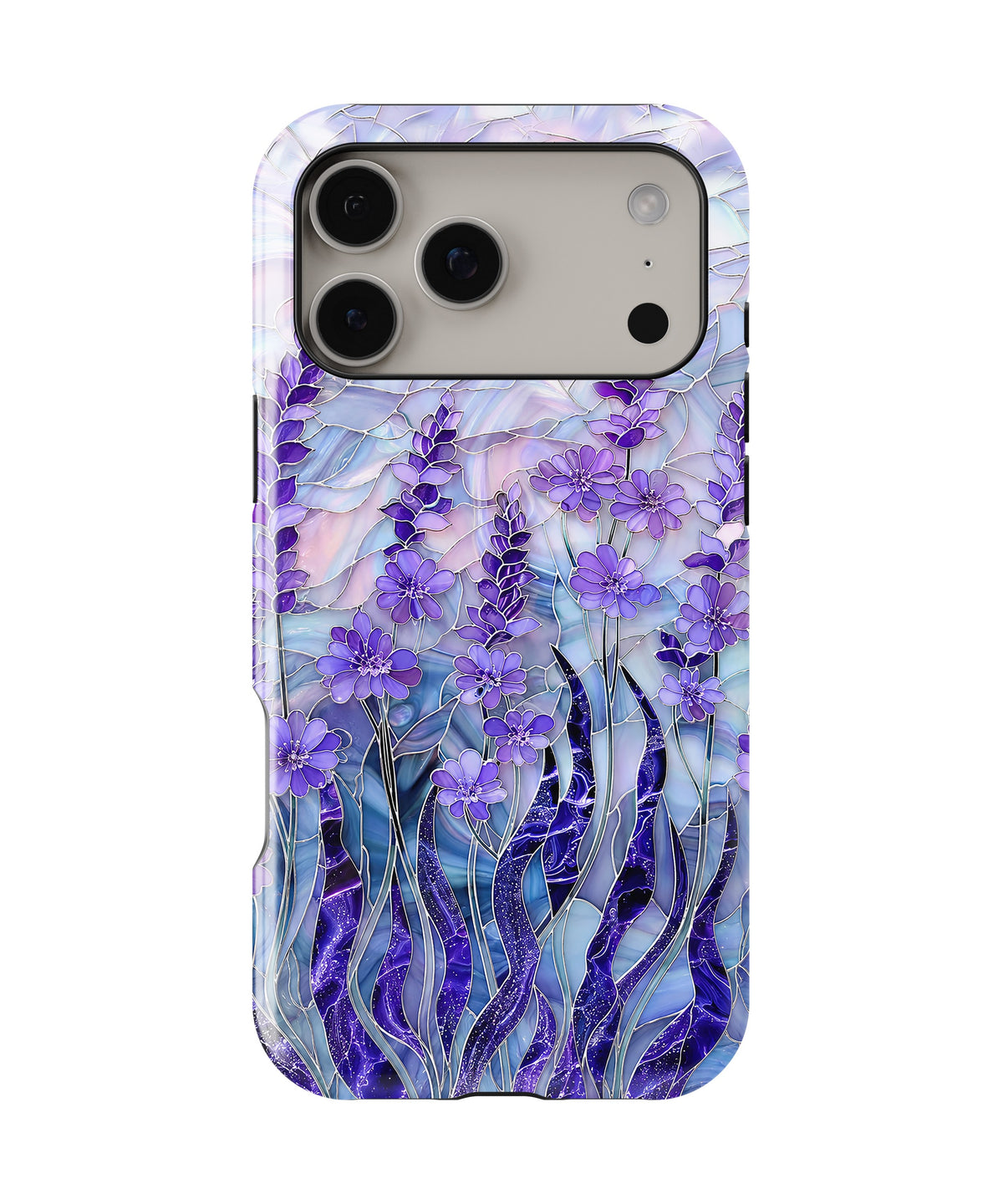 Purple Iris Watercolor MagSafe Tough Case – iPhone 18 Pro Max & iPhone 18 Pro | Custom Name