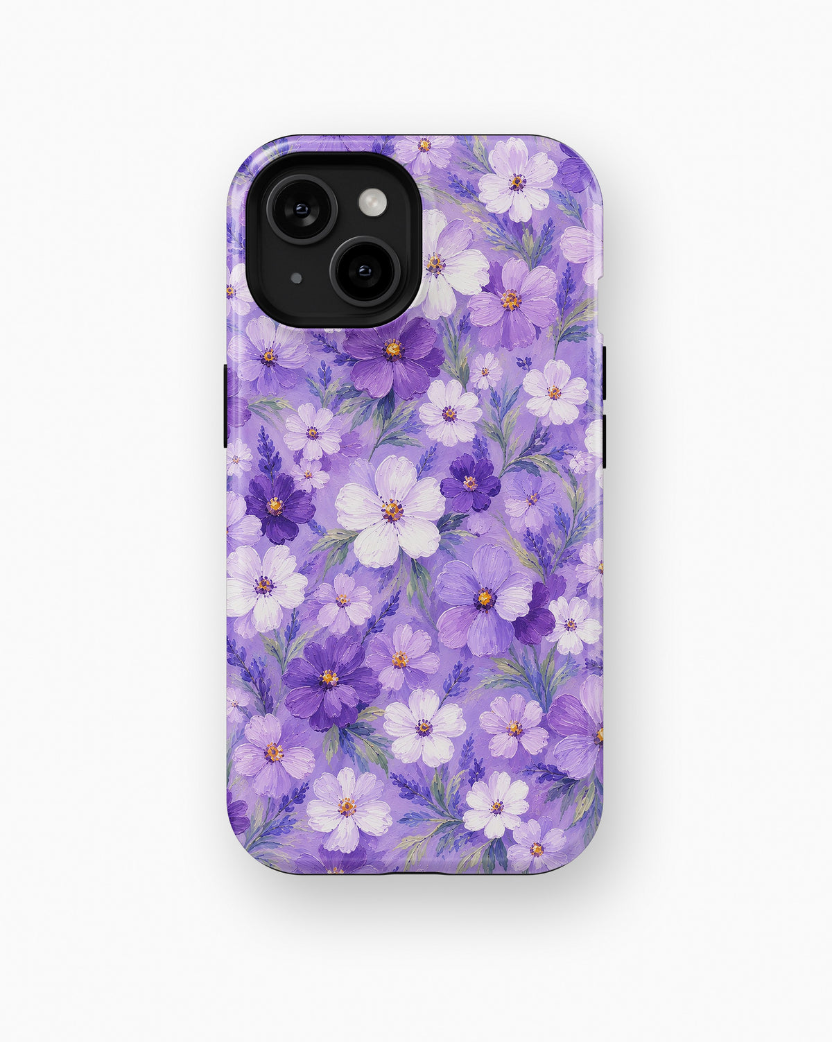 Lavender Daisy Floral MagSafe iPhone Tough Case product image for iPhone standard and Plus models
