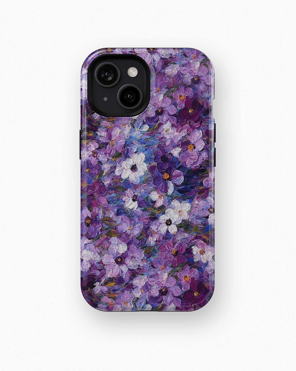 Purple Garden Floral MagSafe iPhone Tough Case product image for iPhone standard and Plus models