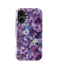 Purple Garden Floral MagSafe iPhone Tough Case product image for iPhone 17, iPhone 16, and iPhone 16 Plus