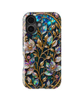 Stained Glass Floral Vine MagSafe iPhone Tough Case product image for iPhone 17, iPhone 16, and iPhone 16 Plus