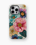 Bright Zinnia Floral MagSafe iPhone Tough Case product image for iPhone Pro Max models
