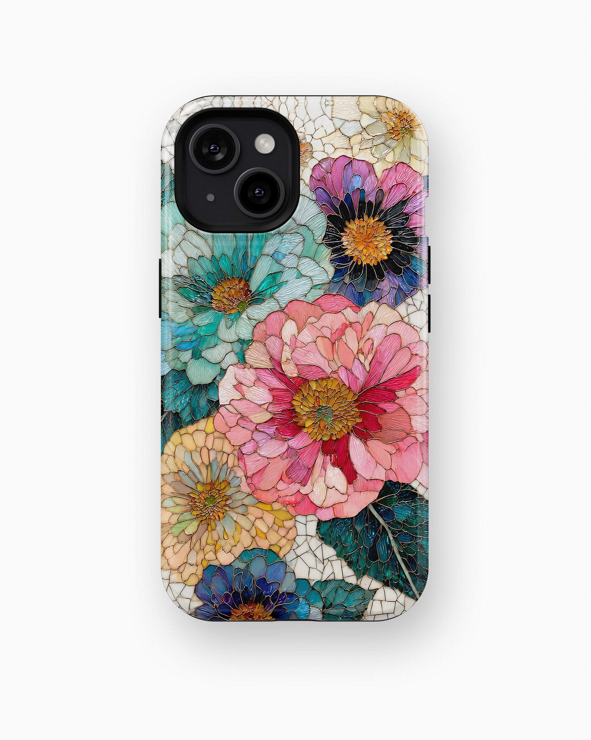 Bright Zinnia Floral MagSafe iPhone Tough Case product image for iPhone standard and Plus models