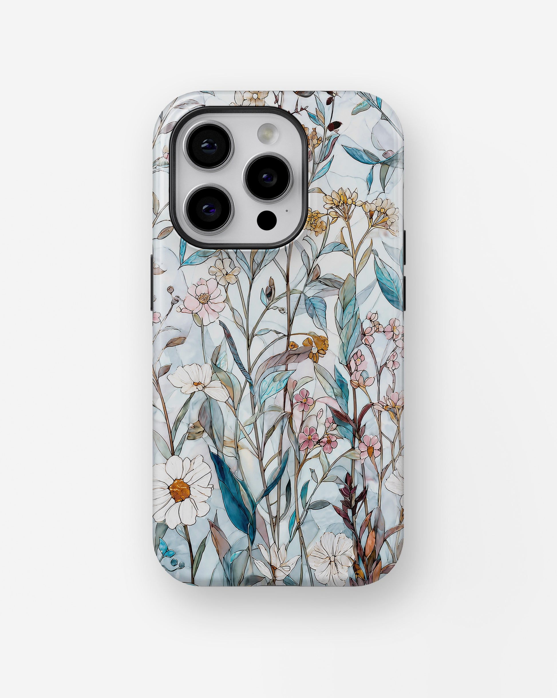 Blue Botanical Wildflower MagSafe iPhone Tough Case product image for iPhone Pro models
