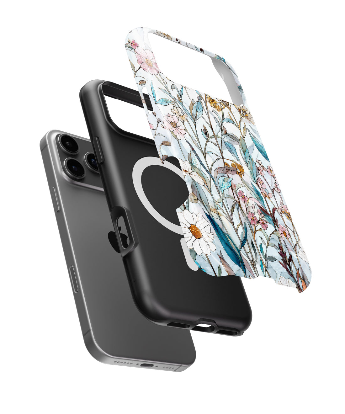 Blue Botanical Wildflower MagSafe iPhone Tough Case product image for iPhone 17 Pro Max
