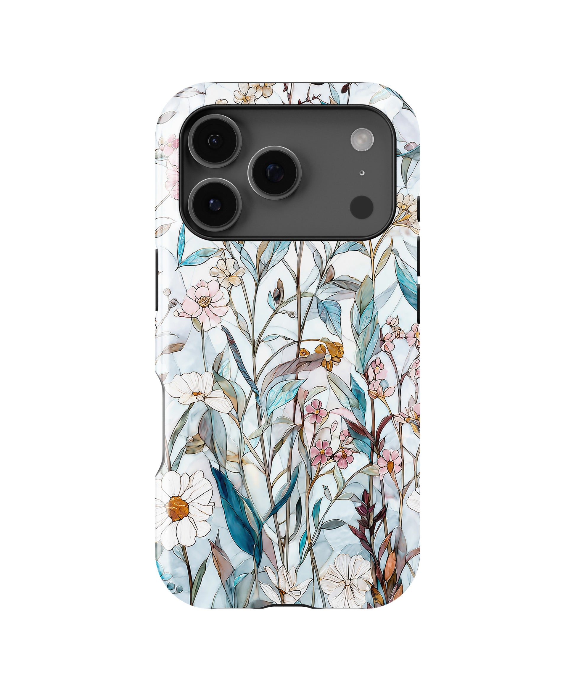 Blue Botanical Wildflower MagSafe iPhone Tough Case product image for iPhone 17 Pro