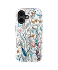 Blue Botanical Wildflower MagSafe iPhone Tough Case product image for iPhone 17, iPhone 16, and iPhone 16 Plus