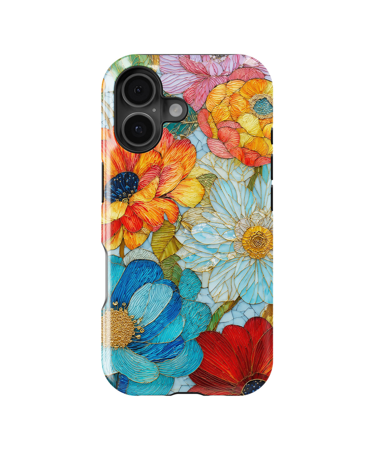 Vibrant Floral Garden MagSafe iPhone Tough Case product image for iPhone 17, iPhone 16, and iPhone 16 Plus